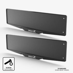 Nissan 350Z Number Plate Holder Set White For Sale