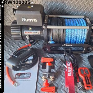 Runva Winch 12,000lbs 12V With Synthetic Rope (5,443kg) For Sale